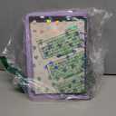 Sticker Storage Organizer Binder A5 Sticker Zipper Photocard Binder Holder Collecting Book Organizing Trading Card Album Holder with Blank Reusable Release Paper Purple(Heart)