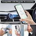 Strong Magnetic for Samsung Galaxy S25 Ultra Case, 2 Case&2 Screen Protector for S25 Ultra Phone,Mil-Grade Drop Protection,Clear and Black