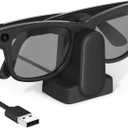 Charging Dock Compatible with Ray-Ban Meta Smart Glasses Wayfarer/Skyler/Headliner/Meta HSTN Oakley,Potable Travel USB-A Cable Charger Meta Smart Glasseswith Adapter