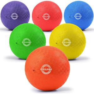 8.5 Inch Dodgeballs Playground Balls, Dodge Ball Set for Kids & Adults, Bouncing Kickballs Handball for Outdoor & Indoor Games - Includes Pump & Mesh Storage Bag