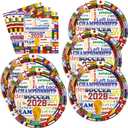 50Pcs International Flags Paper Plates and Napkins - World Cup 2026 Dessert Plates Disposable Soccer Party Supplies for Football Game Day, Kids Birthday & Sports Celebration Decorations