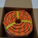 Double Braided Arborist Rope - 1/2 Inch x 100 Feet Polyester Rope - High Strength Climbing Rope for Tree Work, Halyard, Sailing (Orange)
