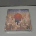 PICKFORU Gradient Sunset Puzzles for Adults 1000 Pieces, Mosaic City Jigsaw Puzzles, Unique Difficult Gradient Sky Puzzle