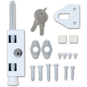 SUMMIT DOORWARE Sliding Patio Door Lock for Enhanced Home Security | Sliding Door Locks with 2 Keys | Lock for Sliding Glass Door | Door Security | Keep Your Family Safe and Secure