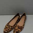 HEAWISH Womens Black Flats Shoes Comfortable Suede Pointed Toe Slip On Casual Ballet Flats Dress Shoes Nude Flats (7, Leopard)