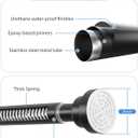 Tension Curtain Rod 30 to 63 Inch, Spring Tension Rod for Windows Black Adjustable Expandable Curtain Rods No Drilling Spring Loaded Curtain Rods for Windows,Doorway,Bathroom,Closet