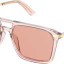 Goiteia FL-Rose Migraine Glasses,Blocks 480520 nm Light, Light Sensitivity Glasses for Fluorescent LED Glare,Photophobia