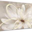 Kureful Flower Pictures Wall Decor Oil Painting 24x48 Inches Abstract Artwork for Bedroom Living Room Home Office Wall Decorations, Gold