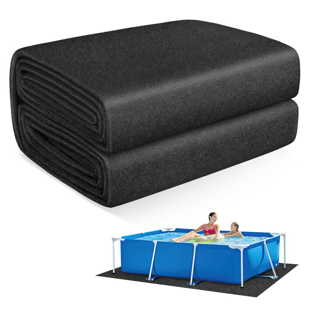 MJZ 18 x 9 FT Thickened Pool Liner Pad for Rectangular Above Ground Pools | Under Pool Mat Padding, Pool Ground Pad Mat Under Pool for Pool Bottom, Prevent Punctures, Extend Liner Life