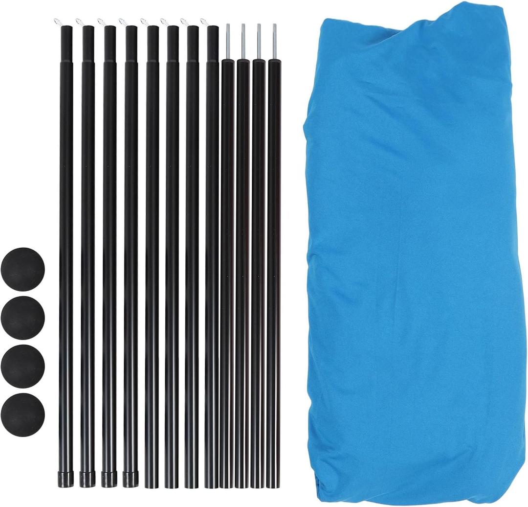 Beach Tent, Stable Quick Setup Pop Up Beach Shade Sun Shelter 4 Poles for Picnics (Blue)