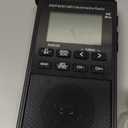 Pocket Radio with AM FM-1200mAh Rechargeable Radio-Portable Transistor Radio with Best Reception, Bluetooth Receiver,5W Big Speaker,LCD Screen,Earphone Jack,Support SD Card and USB Player for Jogging (Black)