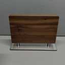 XINZUO Magnetic Knife Block,Natural Walnut Knife Holder Stand for Counter Top,with Strong Magnets,Double Sided Kitchen Knife Storage Rack