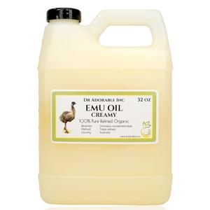 Dr Adorable - 32 oz - Creamy Emu Oil - 100% Pure Natural Organic