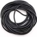 50 FT Black Latex Rubber Tubing,3/8in OD 1/4in ID Black 1 Continuous Piece