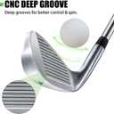 MAZEL Golf Individual Iron 1,2,3,4,5,6,7,8,9, Golf Iron with Steel Shafts for Right Handed Golfers, Standard 4 Iron Size
