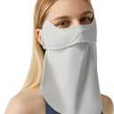 Neck Gaiter Face Scarf Cover Sun Protection Balaclava Cloth Bandanas with Ear Loops 19SSF018 (Light Grey)