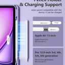 Harvopu for iPad Air 13 Inch & Pro 12.9 Case with Keyboard - Multi-Touch Trackpad, 7 Colors Backlit, Detachable Keyboard Cover for iPad Pro 12.9 (6th, 5th, 4th, 3rd gen), Air 13 M4/M3/M2 (Purple)