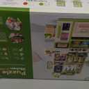 Kids Kitchen Playset Set, 63PCS Pretend Play Kitchen Toys for Toddlers, Cooking Stove with Steam Sound Light, Play Sink with Manual Faucet, Play Food Accessories Gift for Boys, 33H Green