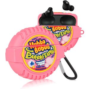 Jowhep Case for Beats Studio Buds Funny Unique 3D Design Cute Silicone Cover Fashion Kawaii Cool Fun Cartoon Wireless Powerbeats Cases for Beats Earbuds Headphones for Girls Boys Teen Bubble Gum