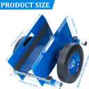 Heavy Duty Panel Dolly Blue Slab Cart 1100LBS Capacity Door Dolly with 10" Solid Wheels, Adjustable Drywall Mover Panel Drywall Cart Material Handling All Terrain