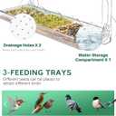 SUNALLY Window Bird Feeder for Outdoors, Clear Bird Feeders Window Mounted with Strong Suction Cups, Transparent Birds House Outside Wild Watching for Garden, Yard, Elderly Kids Viewing