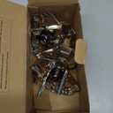 Calzibeno Glass Door Knobs, Privacy Crystal Door Knobs Interior with Lock, Modern Octagon Glass doorknobs Interior for Bedroom Bathroom, Polished Chrome Crystal Door Knob, 1 Pack