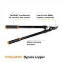 Fiskars 28" Loppers for Tree Trimming, Heavy Duty, Rust-Resistant Sharp Bypass Steel Blade Loppers, Branch Cutter up to 1.5" Diameter Cut Capacity, Shock-Absorbing Handle, Garden Tools