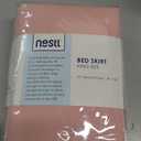 Nestl Peach Beige Bed Skirt King Size - King Bed Skirt 14 Inch Drop - Brushed Microfiber Bed Skirts - Hotel Quality Pleated Bed Skirt - Shrinkage & Fade Resistant, Peach Beige 