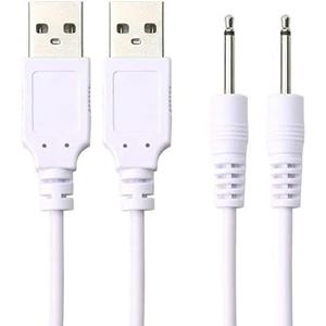 2 Pack 2.5mm Massager ChargerDC Charger Replacement DC Charging Cable Set Compatible with,Compatible with Beauty Instrument USB Charger Cords