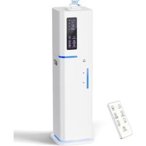 10L/2.64Gal Humidifiers for Bedroom, Top Fill Quiet Ultrasonic Cool Mist Humidifier Large Room, Covers 550ft, 60H Runtime, 24H Timer, 3 Mist Modes Humidifiers for Home, Office, Plants, White