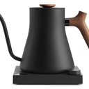 Fellow Stagg EKG Pro Electric Gooseneck Kettle - Pour-Over Coffee and Tea, Quick Heating, Precise Temperature Control, Scheduling, Built-in Brew Timer, Matte Black with Walnut Wood Handle, 0.9 Liter
