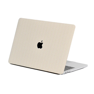 MacBook Case in Beige Woven Faux Leather