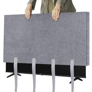 TV Cover for Moving & Shipping, 60"-65" Flat Screens TV Cover Protector Heavy Duty Felt Anti-Scratch Dust Resistant with Straps for Protection TV Moving Home Renovation Pet Scratch or Other Furniture