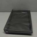 Supernal 12 Pack Black Plastic Serving Trays, 15"x10" PlasticTrays, Plastic Fast Food Tray, Heavy Duty Platters, Disposable Serving Party Platters BlackParty Serving Trays