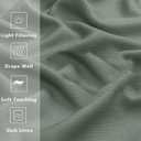 Gwine Sage Green Extra Long Curtains 120 Inch Length 2 Panels Set, Light Filtering Soft Faux Linen Textured Drapes for Living Room Bedroom, Solid Rod Pocket Window Curtains, Each 50Wx120L, 2PCS, 10ft
