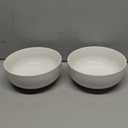 MALACASA Salad Bowls Set, 44 OZ (7") Large Soup Bowls Cereal Bowl for Kitchen, White Ceramic Bowls Set of 2, Dishwasher & Microwave Safe,Series REGULAR