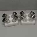 GIGALUMI 8 Pack Solar Outdoor Hanging Lights - Warm White LED, Water Resistant, Glass, Rechargeable Battery