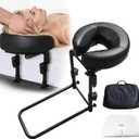 Massage Headrest for Bed, Adjustable Home Use Massage Face Cradle, Portable Massage Table Kit for Sleeping Mattress, Face Down Pillow After Eye Surgery with Storage Bag & Disposable Covers