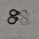 Belkin Apple AirTag Reflective Secure Holder w/Key Ring, Scratch-Resistant Case w/Raised Edges - Protective AirTag Keychain Accessory for Keys, Child Tracking Device, Pets - Black/White (4-Pack)