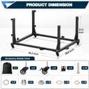 Jeep Door Storage Rack for Wrangler & Gladiator, Heavy Duty Carbon Steel Jeep Door Holder with E-Coating & Powder Coated Finish, Stores 2-4 Doors, Movable Garage Storage for TJ YJ JL JK JT