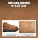 Mens Slip-On Moccasin Slippers, Warm Winter Microsuede House Shoes with Memory Foam, Indoor and Outdoor Loafer Style (11-12, Tan)