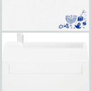 LUXPaper #10 Business Envelopes | Peel & Press | 4 1/8" x 9 1/2" | Hanukkah - White | 80lb. Text | 50 Qty