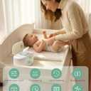 Momcozy New Baby Wipe Warmer, Large Capacity Wipe Dispenser Compatible with 60-80pcs,10-Min Fast Heating,4 Temperature Modes,Innovative Spring Design,Silicone&Top Seals,Even Heating,3-Level Nightlight