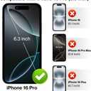 2 x Flip Wallet for iPhone 16 Pro Case Credit Cards Holder, iPhone 16 Pro Case ID Card Slot Cash Pocket Phone Cases Protective Shockproof Anti-Scratch Women Men Cover for iPhone 16 Pro 6.3 inch Black