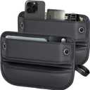 2-Pack Car Seat Gap Filler Organizer - Upgraded Anti-Slip Strap Design - Premium Leather Side Console Pocket - Prevent Phone Falling - Universal Fit Car Essentials for SUV, Truck & Sedan, Black