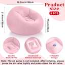 Realspring Inflatable Bean Bag Chairs Outdoor Blow up Camping Chairs Inflatable Lazy Sofa Folding Portable Bean Bag Loungers Couch for Movie Night(Light Pink,6 Pcs)