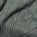 PRETTYGARDEN V Neck Cable Knit Sweaters for Women 2025 Long Sleeve Ribbed Fitted Pullover Tops Business Casual Fall Outfits (Medium, Dark Green)