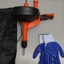 50 FT Drain Snake Hair Drain Clog Remover, Manual Or Powered, Plumbing Snake With Drill Adapte,Unclog Sink Drain Tool, Drain Auger for ToiletShowerKitchenSink, No Auto Retract Or Feed, Red