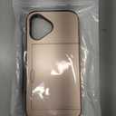 TOPAUX for iPhone 17 Wallet Case Slim Credit Card Holder Slot Slide Cover Back Pocket Compartment Dual Layer Shock Absorption Rugged Bumper Anti-Scratch Protective Hard Shell for iPhone 17 Rose Gold