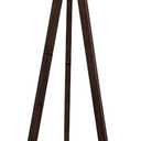 LEPOWER Wood Tripod Floor Lamp, Mid Century Standing Lamp, Modern Design Studying Light for Living Room, Bedroom, Study Room and Office, Flaxen Lamp Shade with E26 Base Walnut